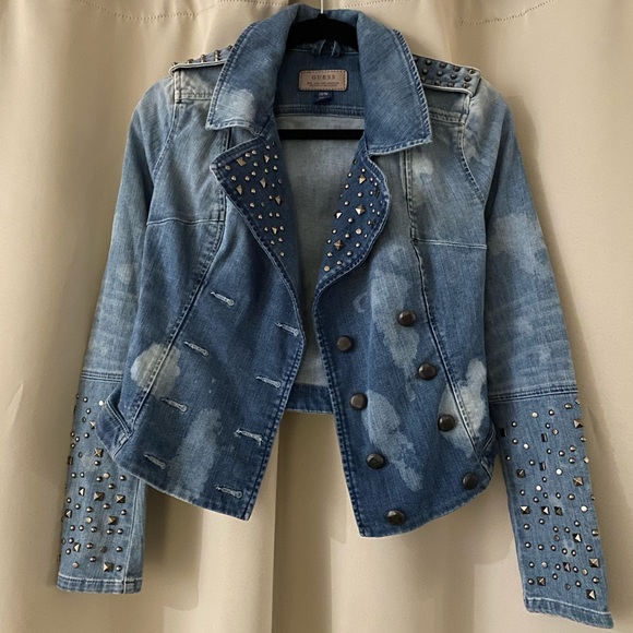 Guess Studded Denim Jacket- New without tags - Picture 1 of 4